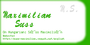 maximilian suss business card